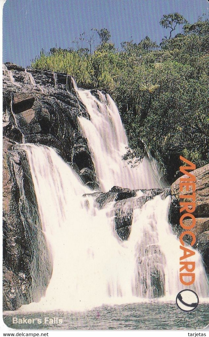 TARJETA CON CHIP DE SRY LANKA DE Rs.150 DE METROCARD DE UNA CASCADA - BAKER'S FALLS - Sri Lanka (Ceylon)