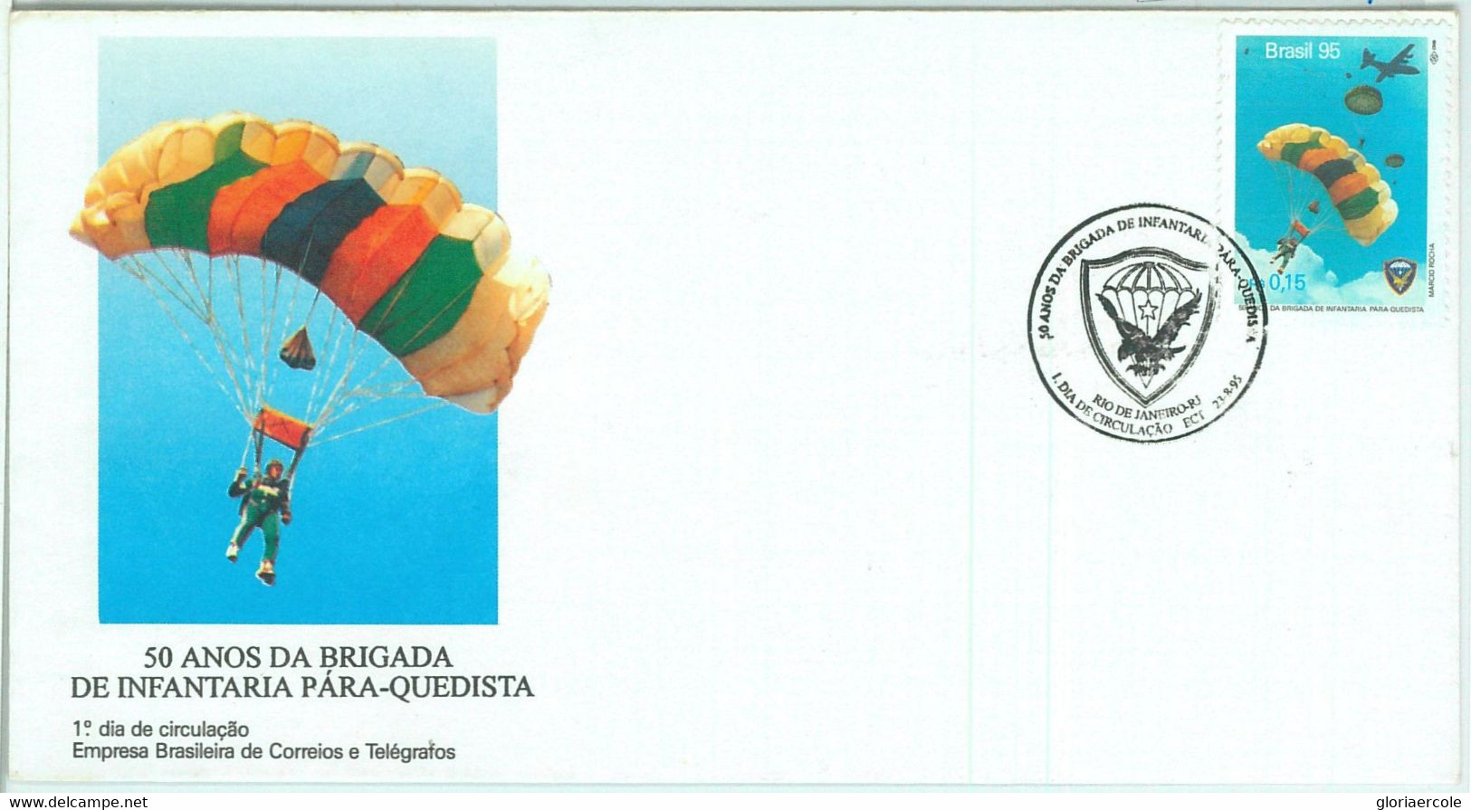 67723 - BRAZIL - POSTAL HISTORY - FDC COVER -  1995 SPORT:  PARACHUTING - Parachutespringen