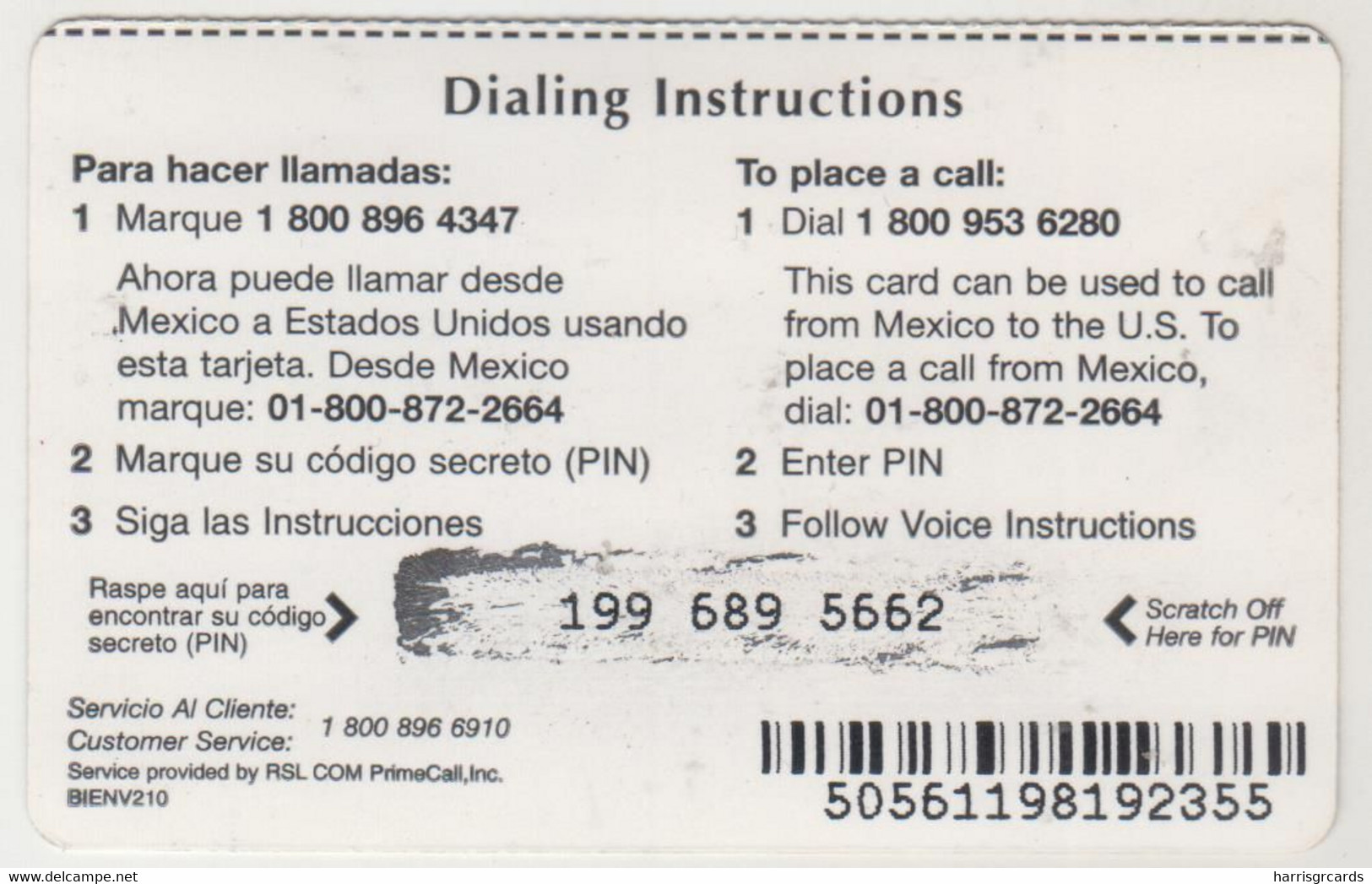 DOMINICAN REPUBLIC - Bienvenidos, RSLCom Prepaid Card 10$, Used - Dominicana