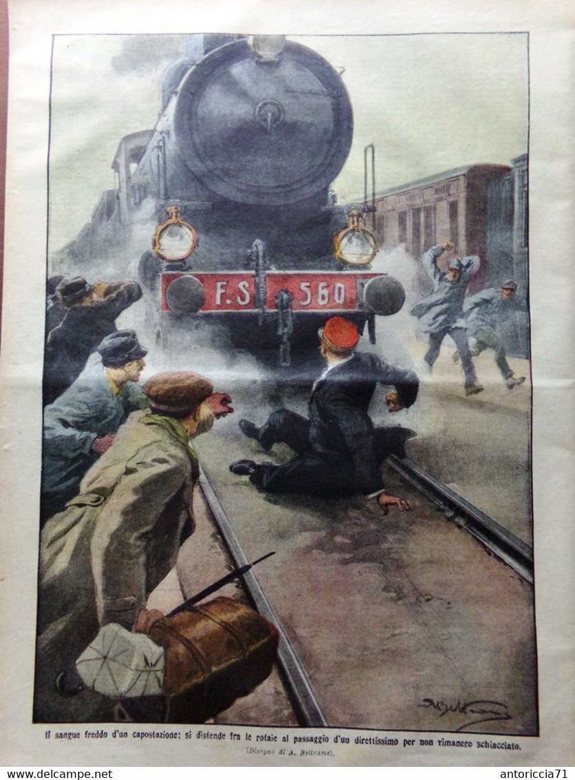 La Domenica Del Corriere 22 Febbraio 1914 Crisi Acqua Dolci Edison Trasfusione - Guerra 1914-18