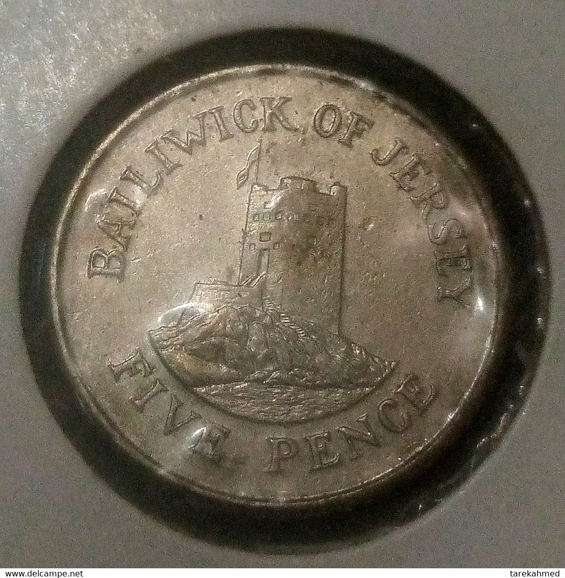 Jersey, Elizabeth II, 5 Pence, 1990,  KM:56.2 , Agouz - Jersey