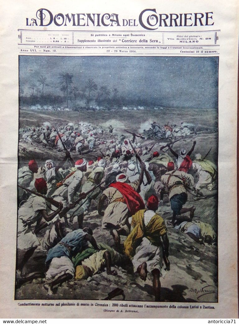 La Domenica Del Corriere 22 Marzo 1914 Suffragetta Londra Castello Lugo Ginevra - War 1914-18