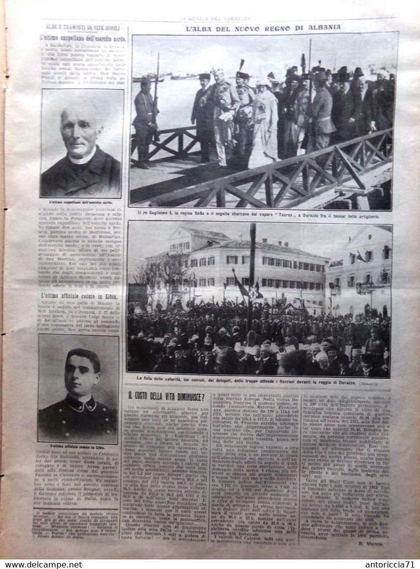 La Domenica Del Corriere 22 Marzo 1914 Suffragetta Londra Castello Lugo Ginevra - Guerra 1914-18