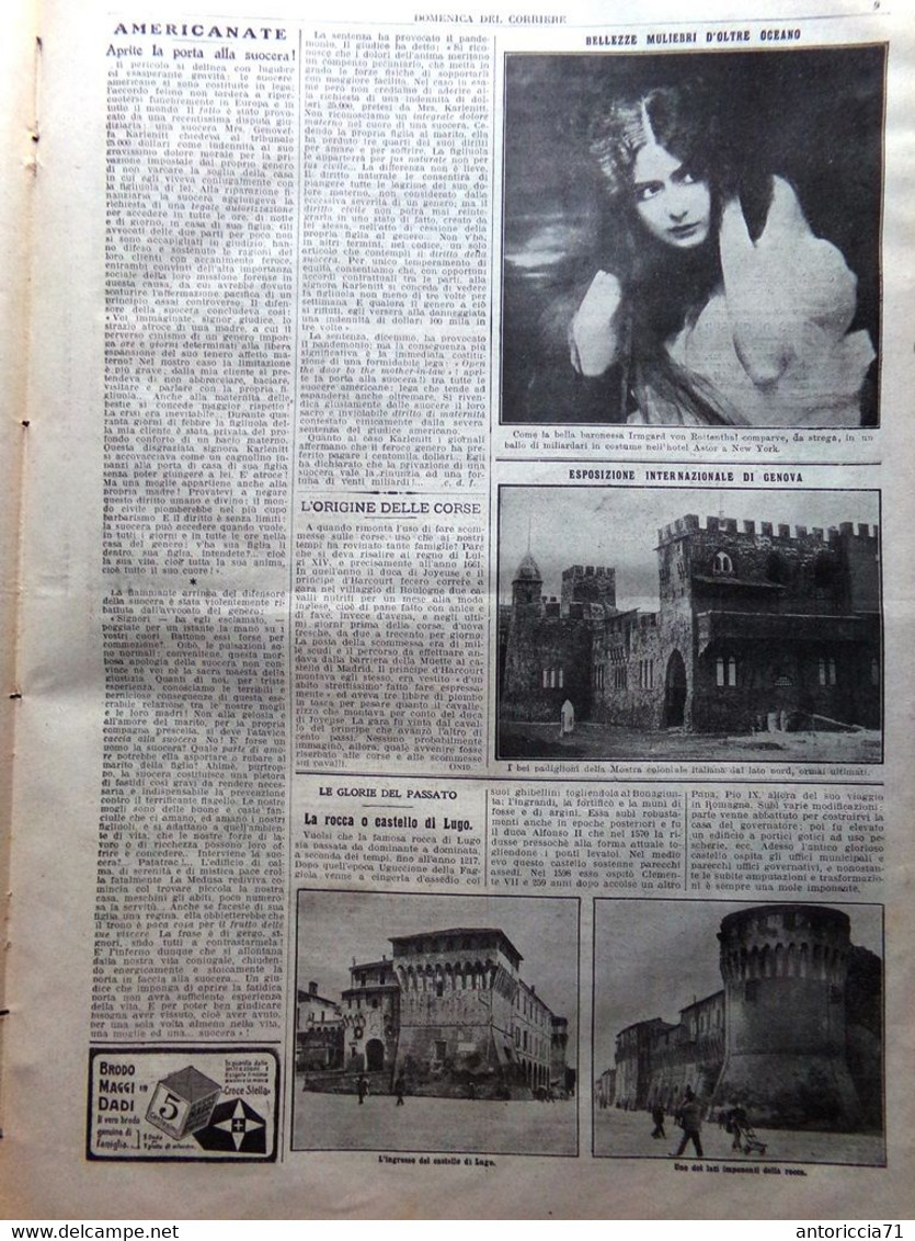La Domenica Del Corriere 22 Marzo 1914 Suffragetta Londra Castello Lugo Ginevra - Guerre 1914-18
