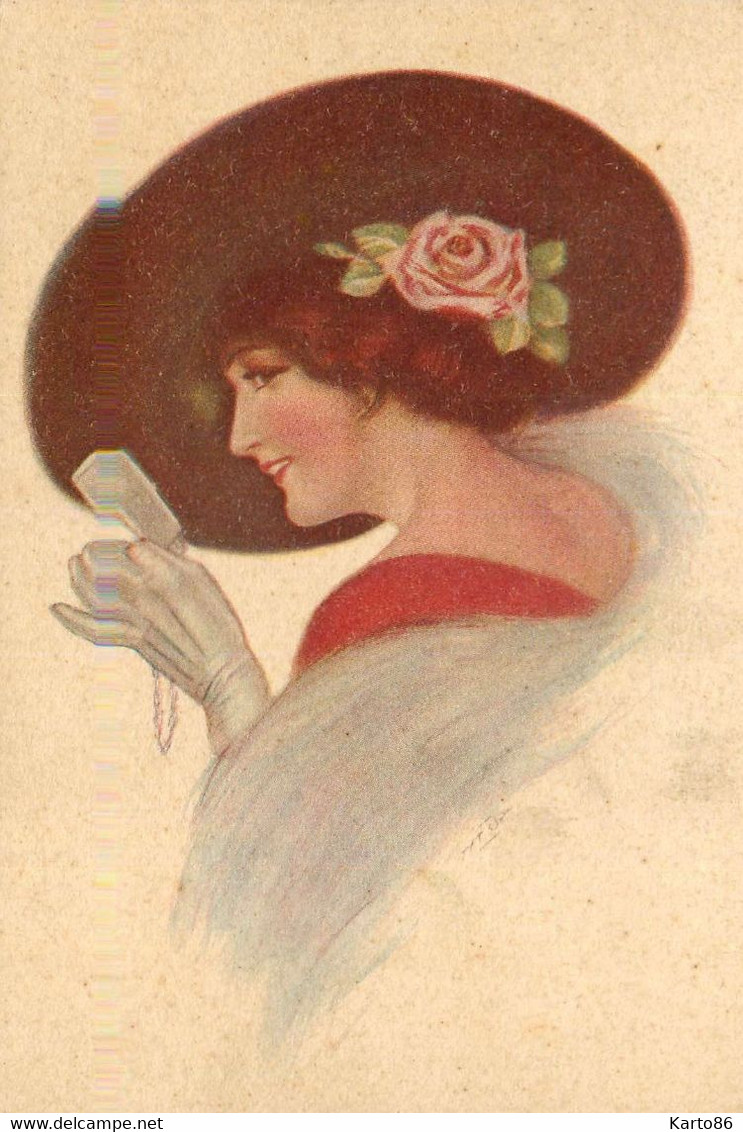 Mode & Femmes En Coiffes Ou Chapeaux * 13 CPA Illustrateur * Hat Chapeau * Vêtements Habits Art Déco Art Nouveau - Mode