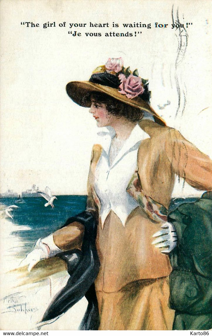 Mode & Femmes En Coiffes Ou Chapeaux * 13 CPA Illustrateur * Hat Chapeau * Vêtements Habits Art Déco Art Nouveau - Mode