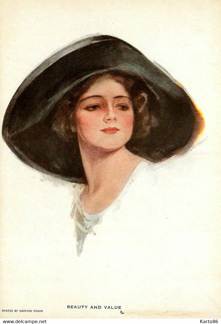 mode & femmes en coiffes ou chapeaux * 13 CPA illustrateur * hat chapeau * vêtements habits art déco art nouveau