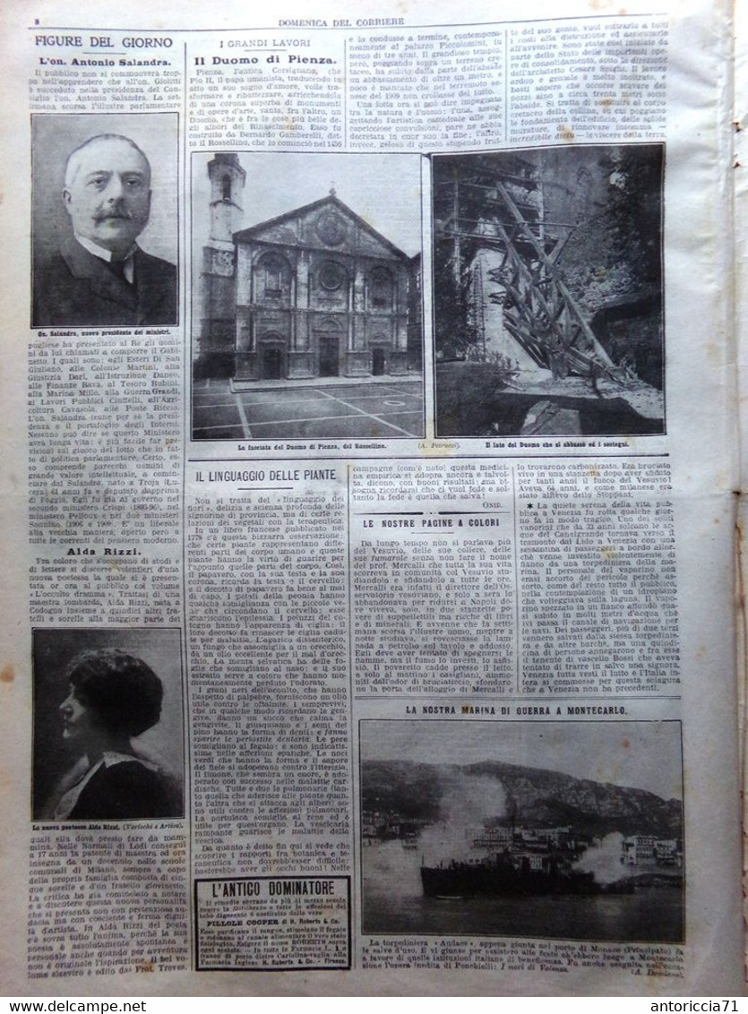 La Domenica Del Corriere 29 Marzo 1914 Jequié Pienza Assassinio Calmette Figaro - Weltkrieg 1914-18
