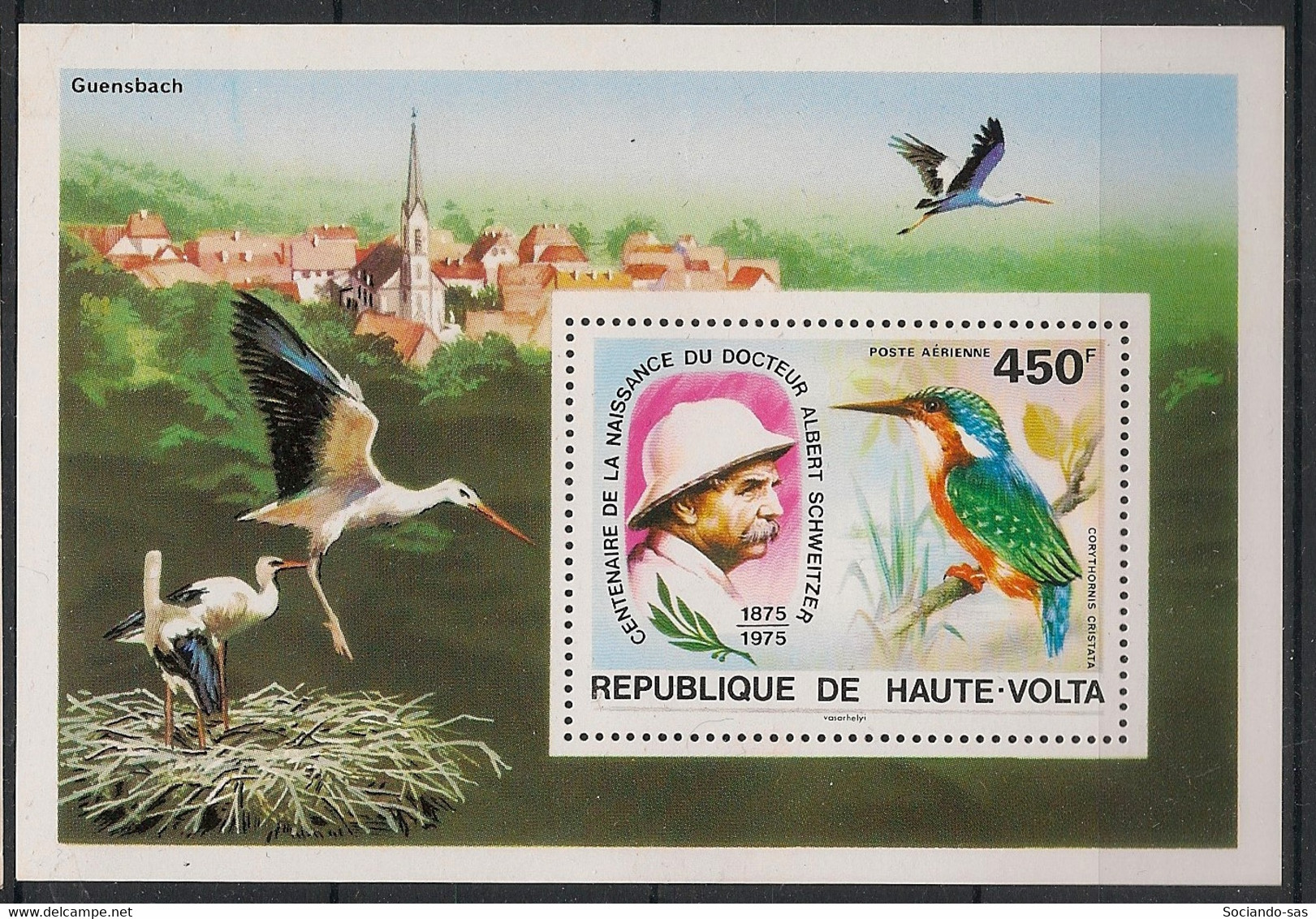 HAUTE-VOLTA - 1975 - Bloc Feuillet BF N°Yv. 5AF - Dr Schweitzer - Neuf Luxe ** / MNH / Postfrisch - Albert Schweitzer