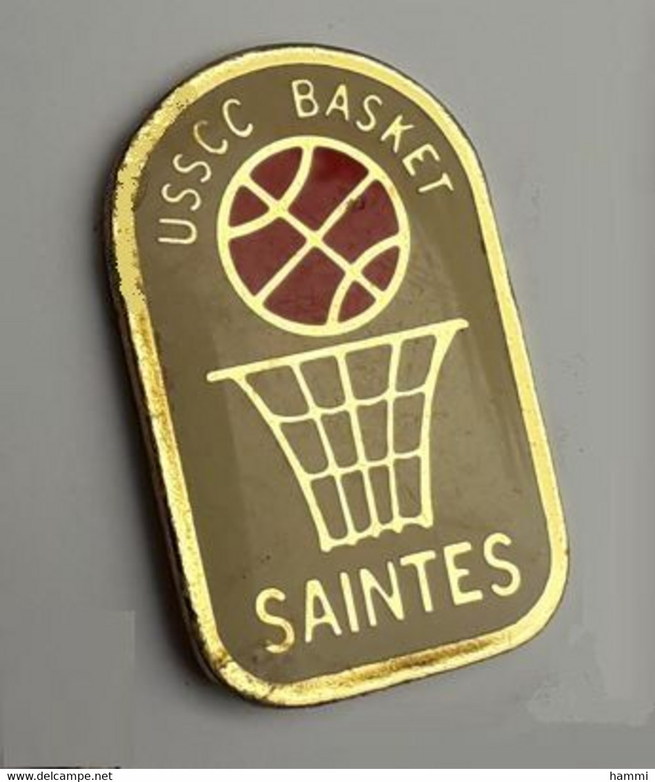 SP283 Pin's Basketball Basket USSCC Saintes Charente Maritime Achat Immédiat - Basketball