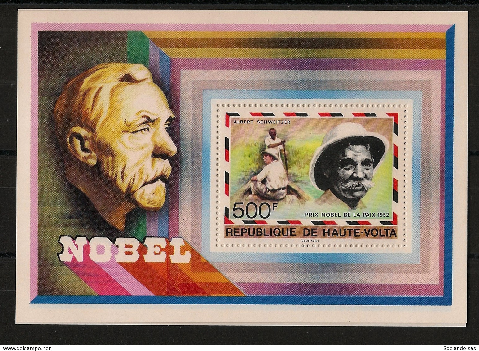 HAUTE-VOLTA - 1977 - Bloc Feuillet BF N°Yv. 8 - Dr Schweitzer - Neuf Luxe ** / MNH / Postfrisch - Albert Schweitzer