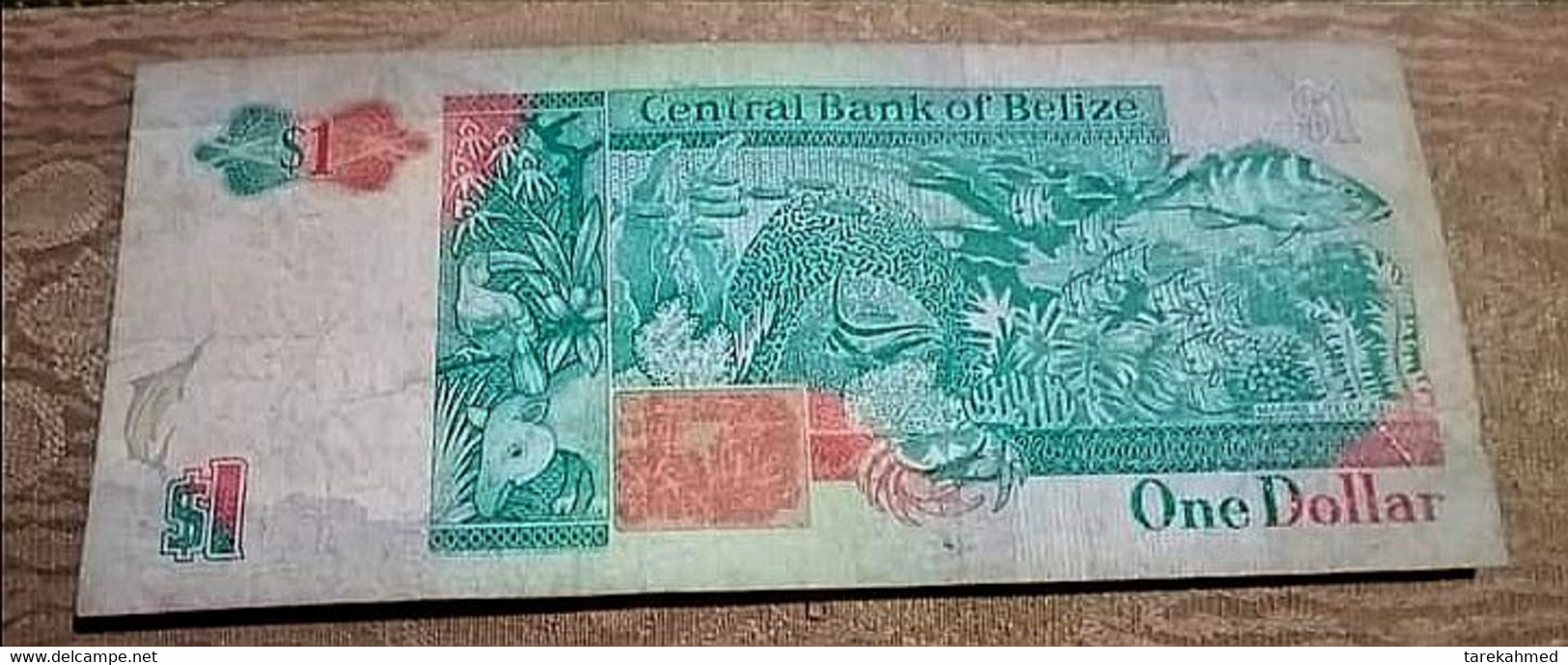 Belize $1 Dollar 1990 AA P-5 . Queen Elizabeth II . - Belize