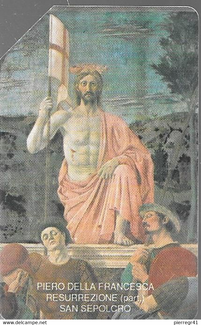 CARTE-ITALIE-MAGNETIQUE-&993-10000Lires/Peinture Ressurection Du Christ /Musée De SANSEPOLCRO-Toscane-Utilisé-TBE - Malerei