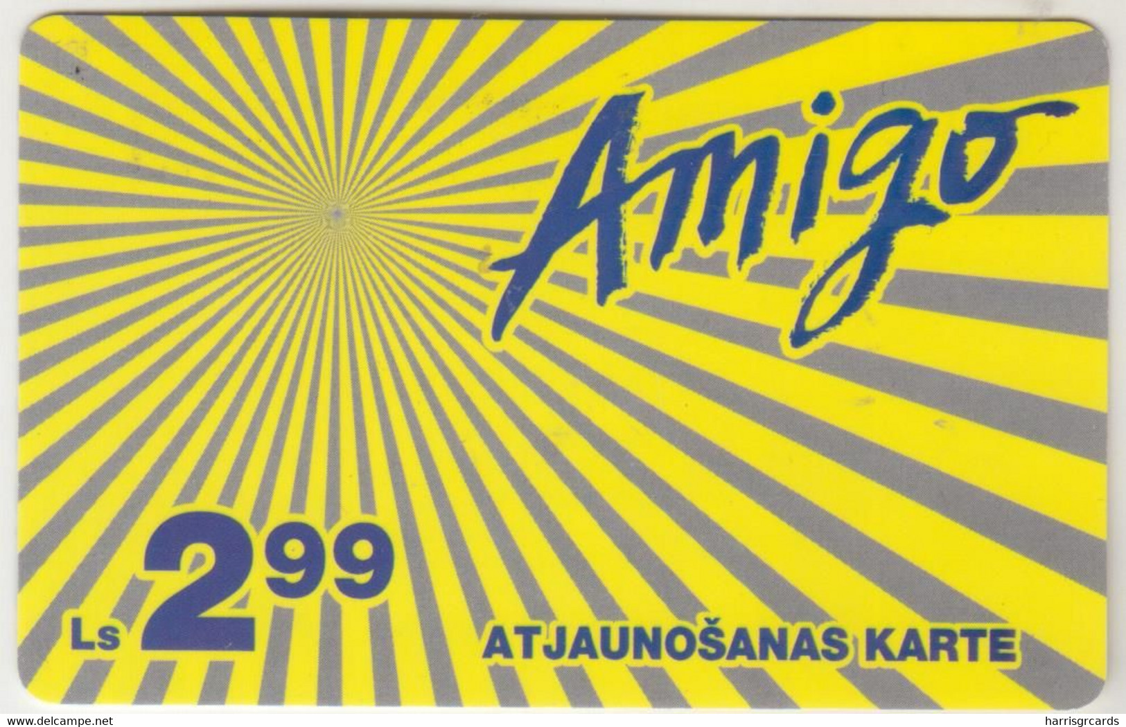 LATVIA - Amigo 3, Amigo Refill Card , 2.99 Ls, Used - Letland