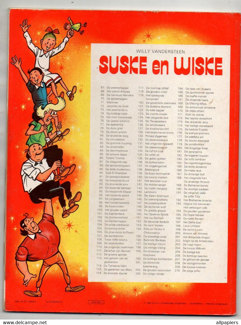 Suske En Wiske N°148 De Lachende Wolf Par Vandersteen - Standaard Uitgeverij De 1987 - D/1974/0034/13 - 15/5/1987 - Suske & Wiske