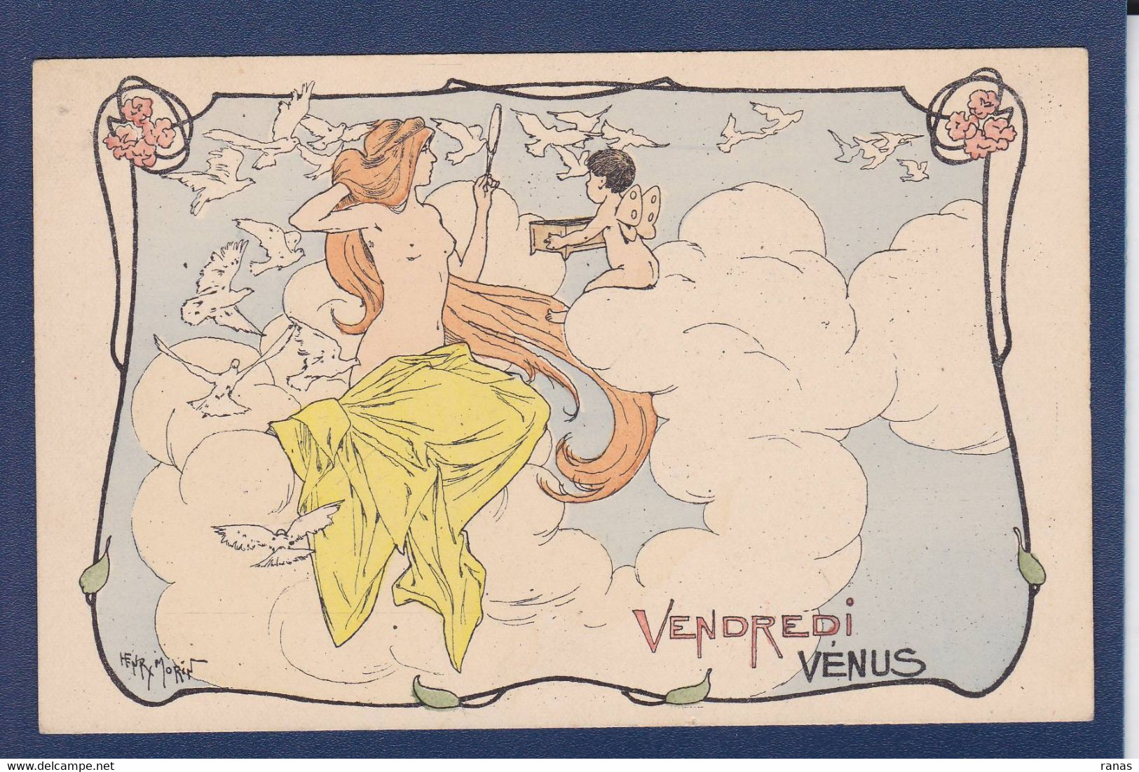 CPA Morin Henry Art Nouveau Non Circulé Vénus Femme Nue - Morin, Henri