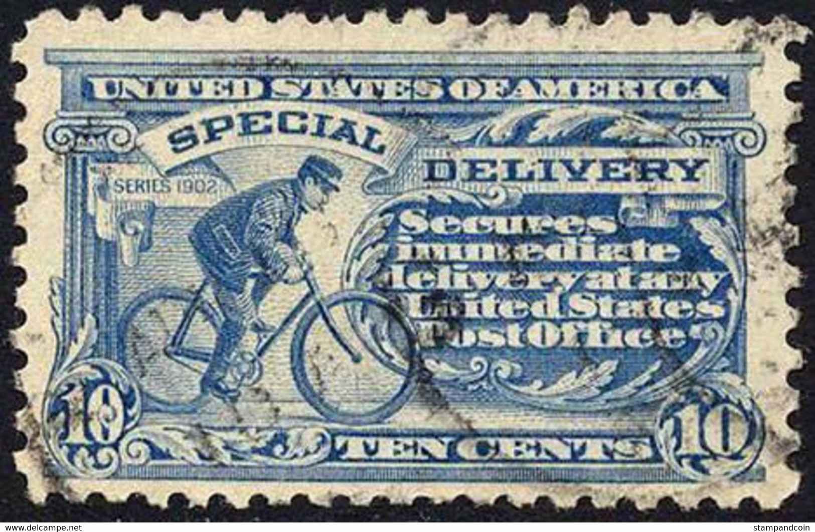 US E9 Used 10c Special Delivery Of 1914 - Special Delivery, Registration & Certified