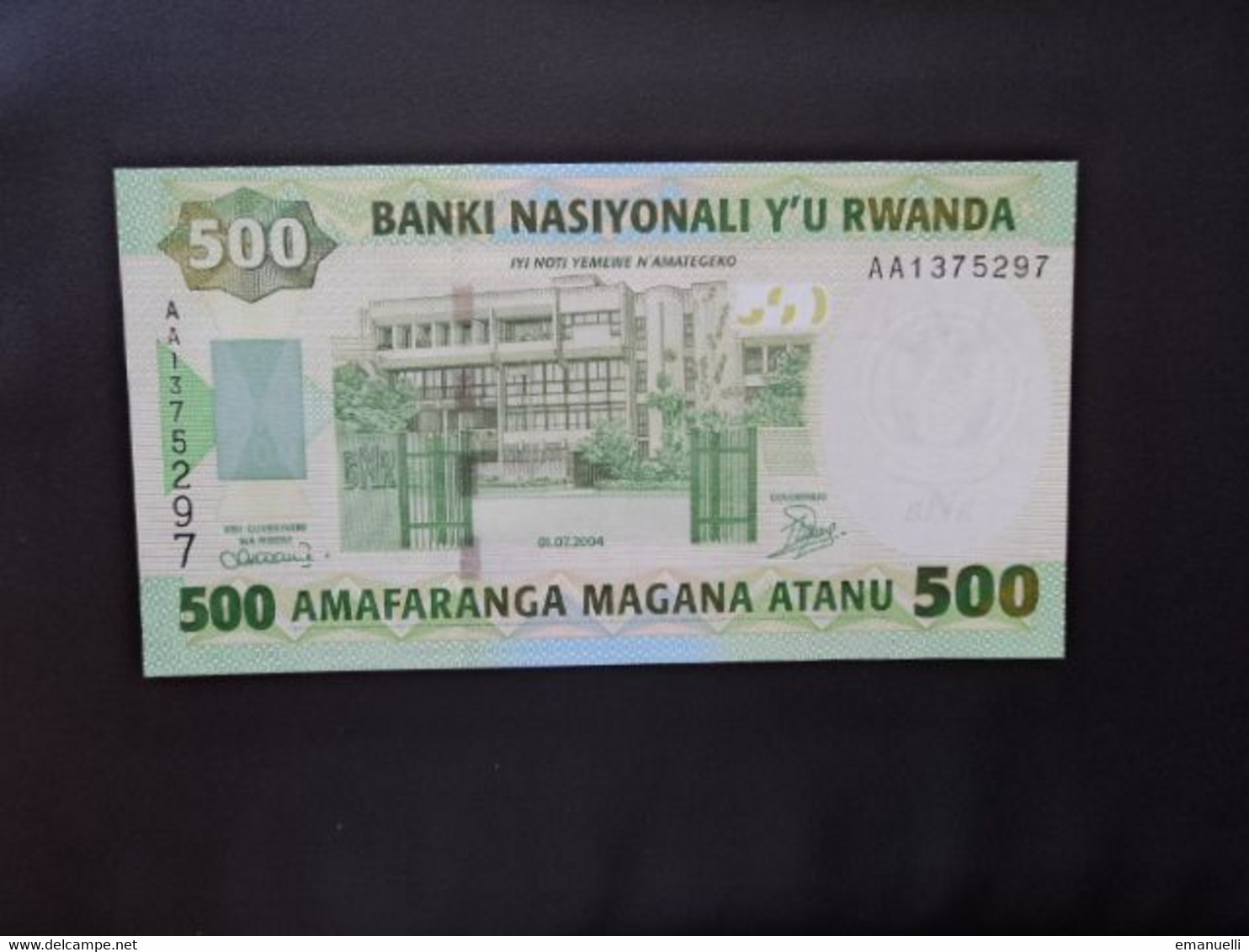RWANDA * : 500 FRANCS   1.7.2004    P 30a       NEUF ** - Rwanda