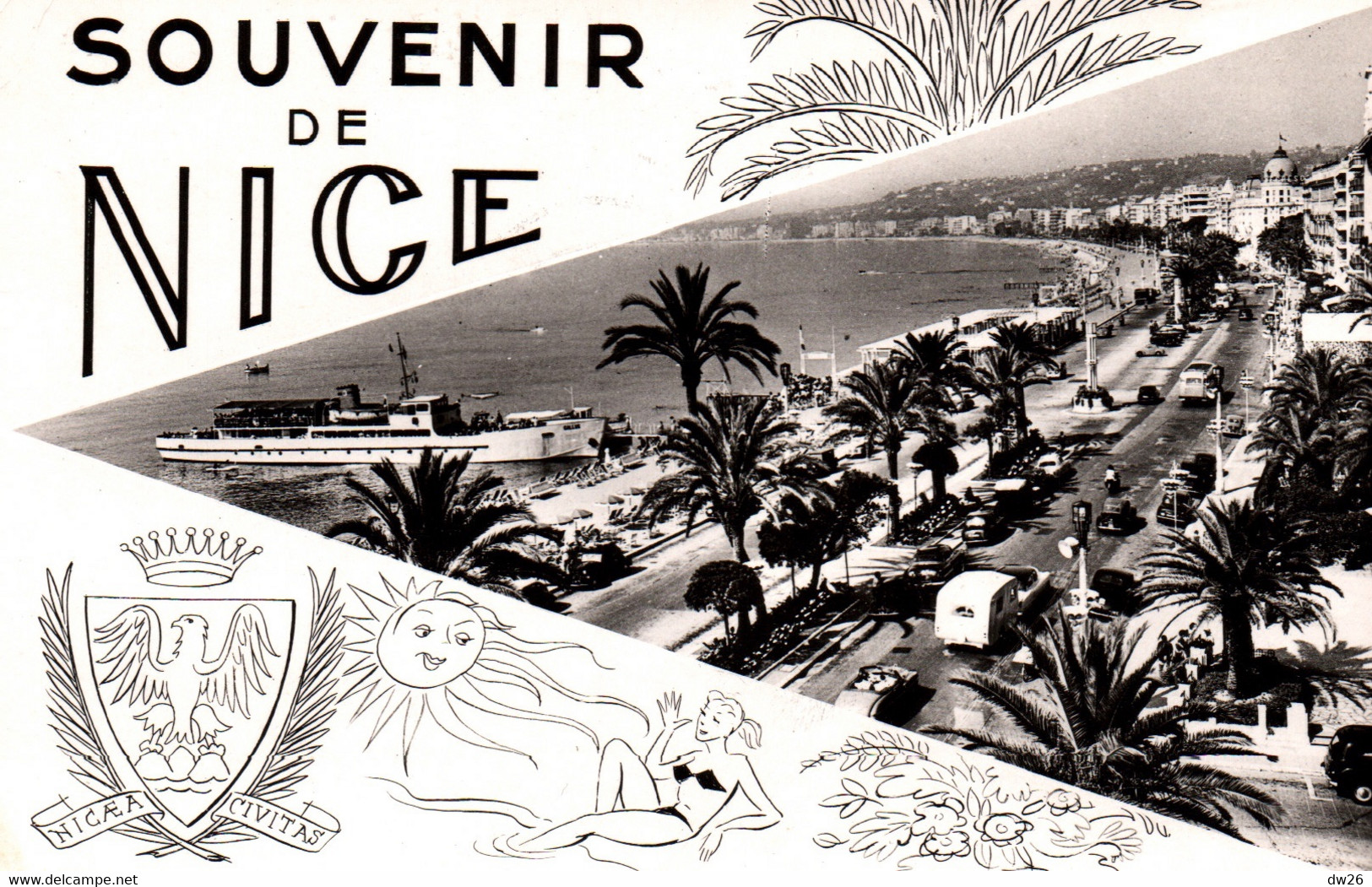 Souvenir De Nice (Côte D'Azur) Avec Illustration Fantaisie - Edition S.E.P.T. - Souvenir De...