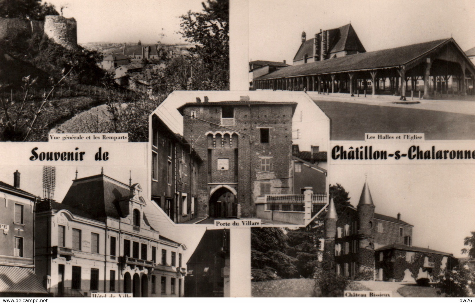 Souvenir De Châtillon-sur-Chalaronne (Ain) Multivues (Hôtel De Ville, Halles, Château...) Edition Combier - Carte N° 100 - Souvenir De...