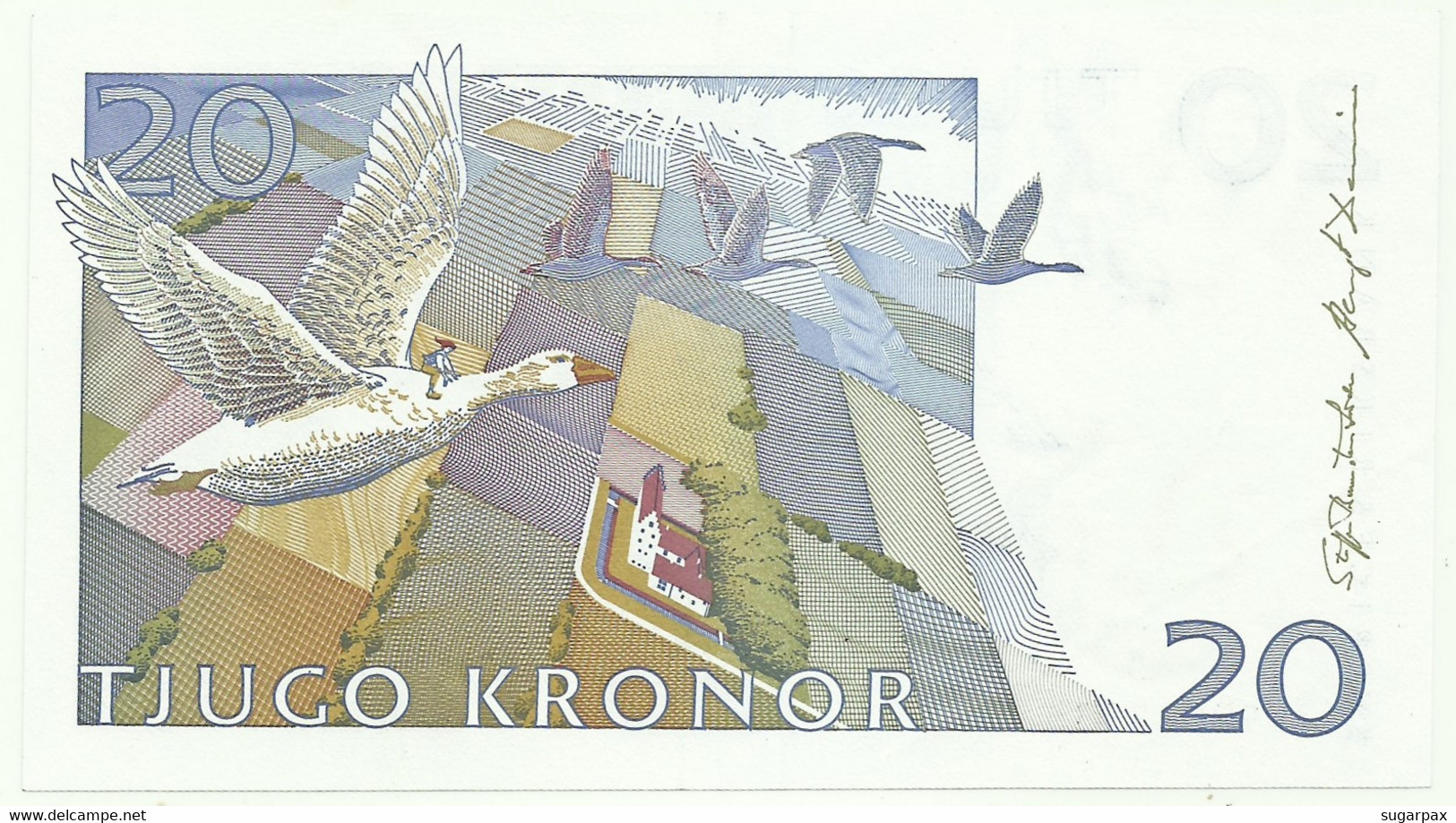 Sweden - 20 Kronor - 1992 - Pick 61.a - 130x72 Mm - Selma Lagerlöf - Svezia