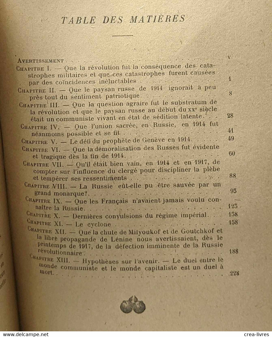 Les Dessous Du Chaos Russe - Bibliothèque De La Guerre - Politique