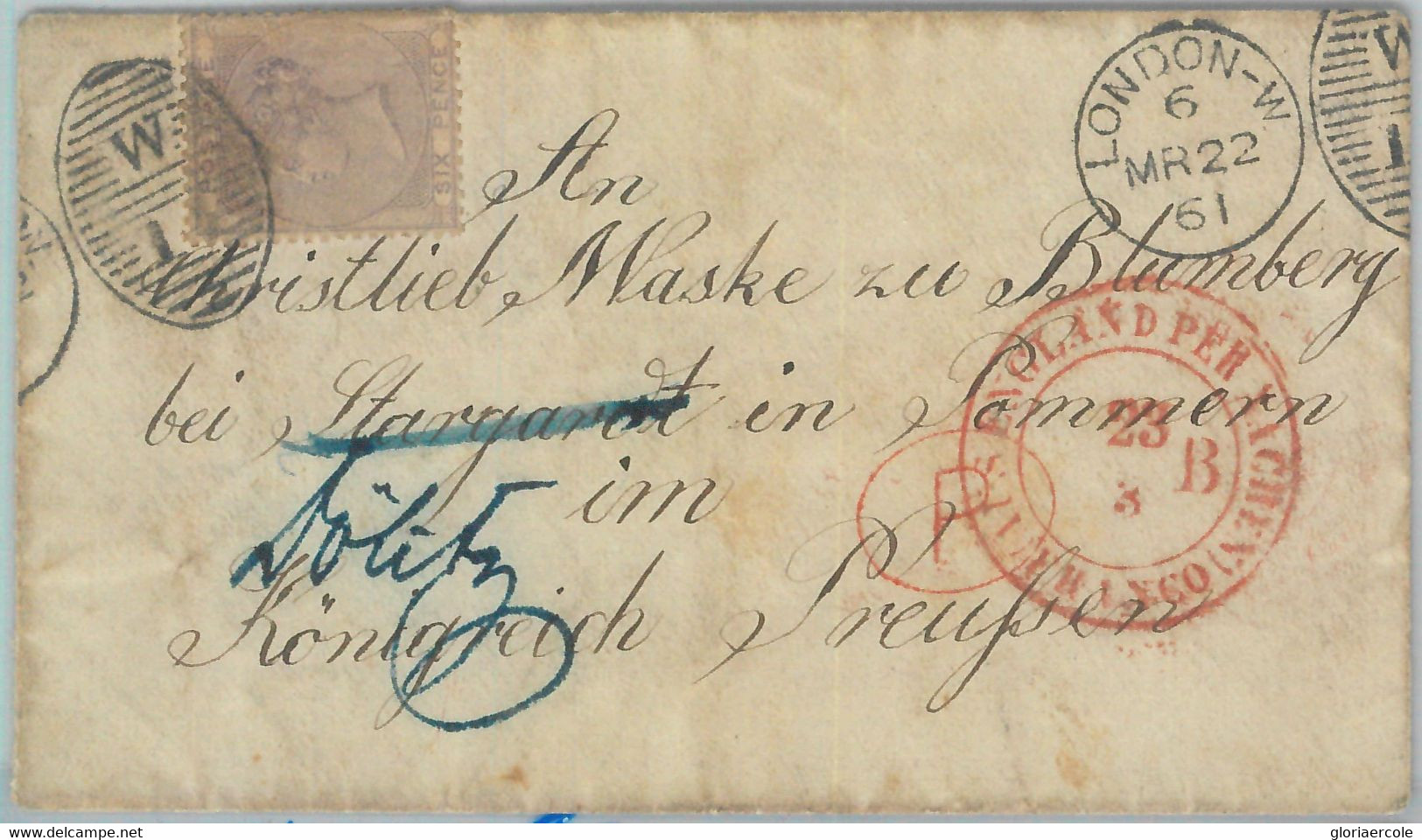 82210 - GB - Postal History -  SG #  68 (or 69 Or 70) On COVER To PRUSSIA  1861 - Other & Unclassified