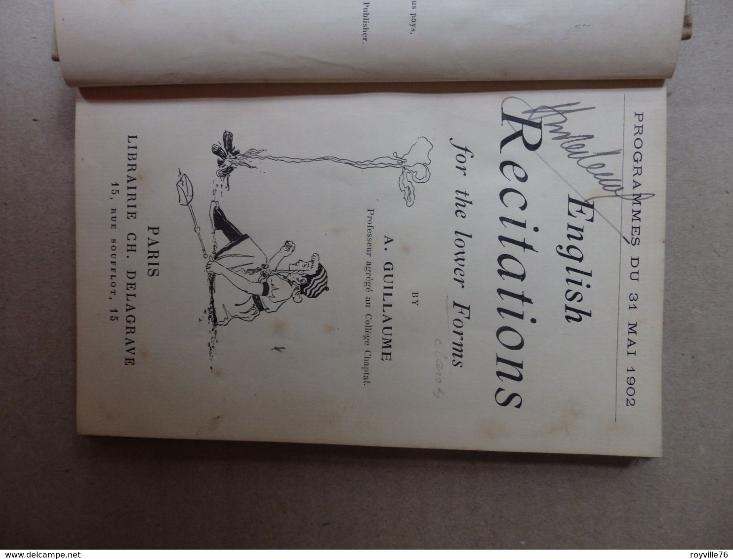 Livre (petit Format) 156 P. "English Récitations" A. Guillaume 1902 - Dichtkunst/Theaterstukken