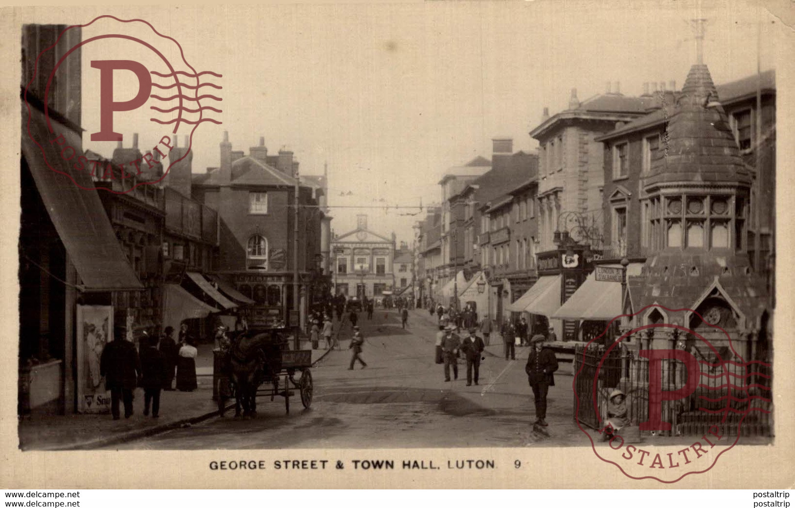 George Street & Town Hall. Luton. Real Photo  Reino Unido // U.K. - Altri & Non Classificati