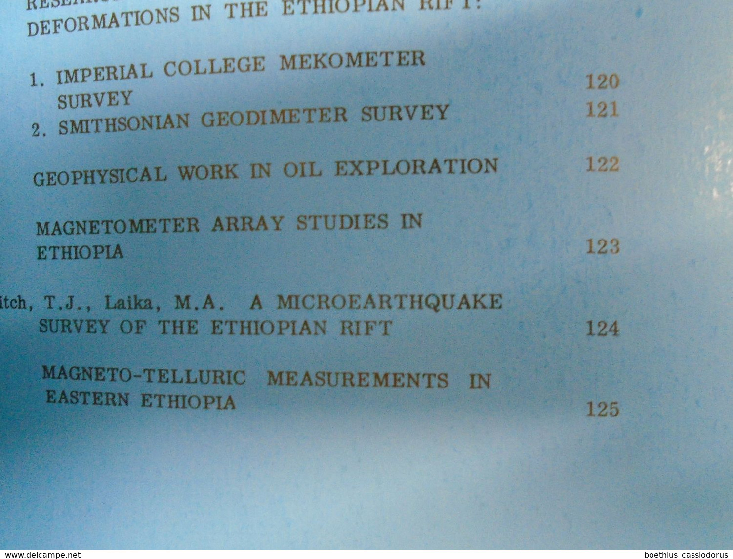 ETHIOPIE : BULLETIN OF THE GEOPHYSICAL OBSERVATORYN HAILE SELLASSIE I UNIVERSITY ADDIS ABABA ETHIOPIA