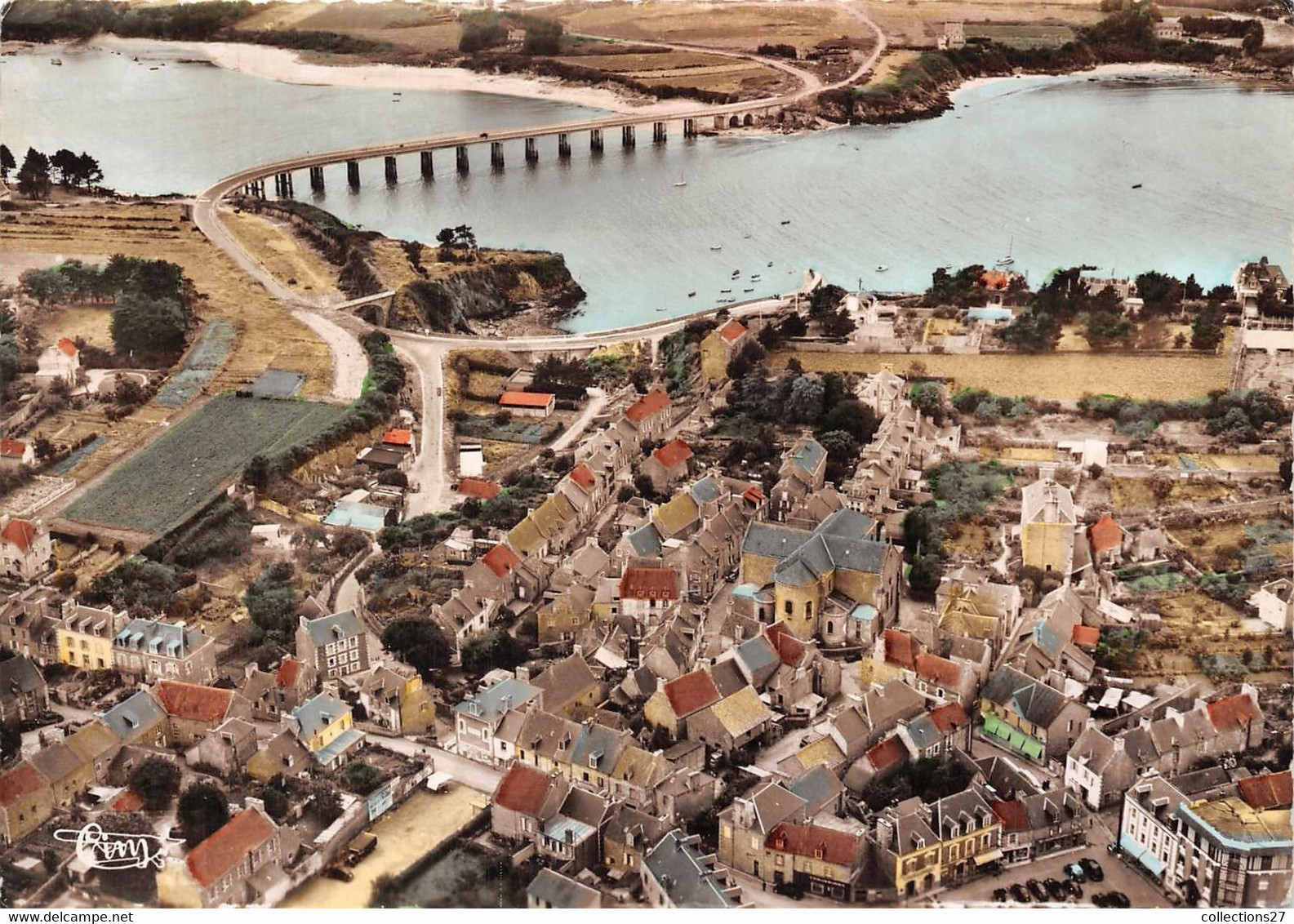 35-SAINT-BRIAC-LE CENTRE , LE PONT DU FREMUR ET VUE SUR LANCIEUX VUE AERIENNE - Saint-Briac