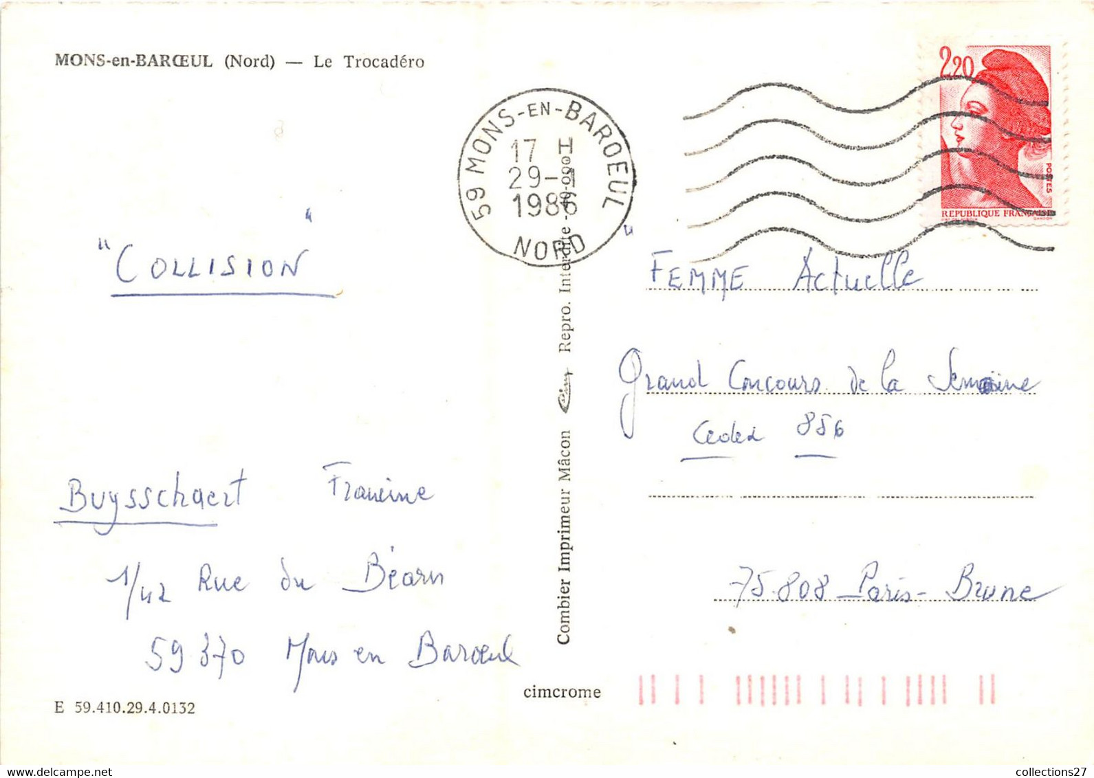 59-MONS-EN-BAROEUL-LE TROCADERO - Other & Unclassified