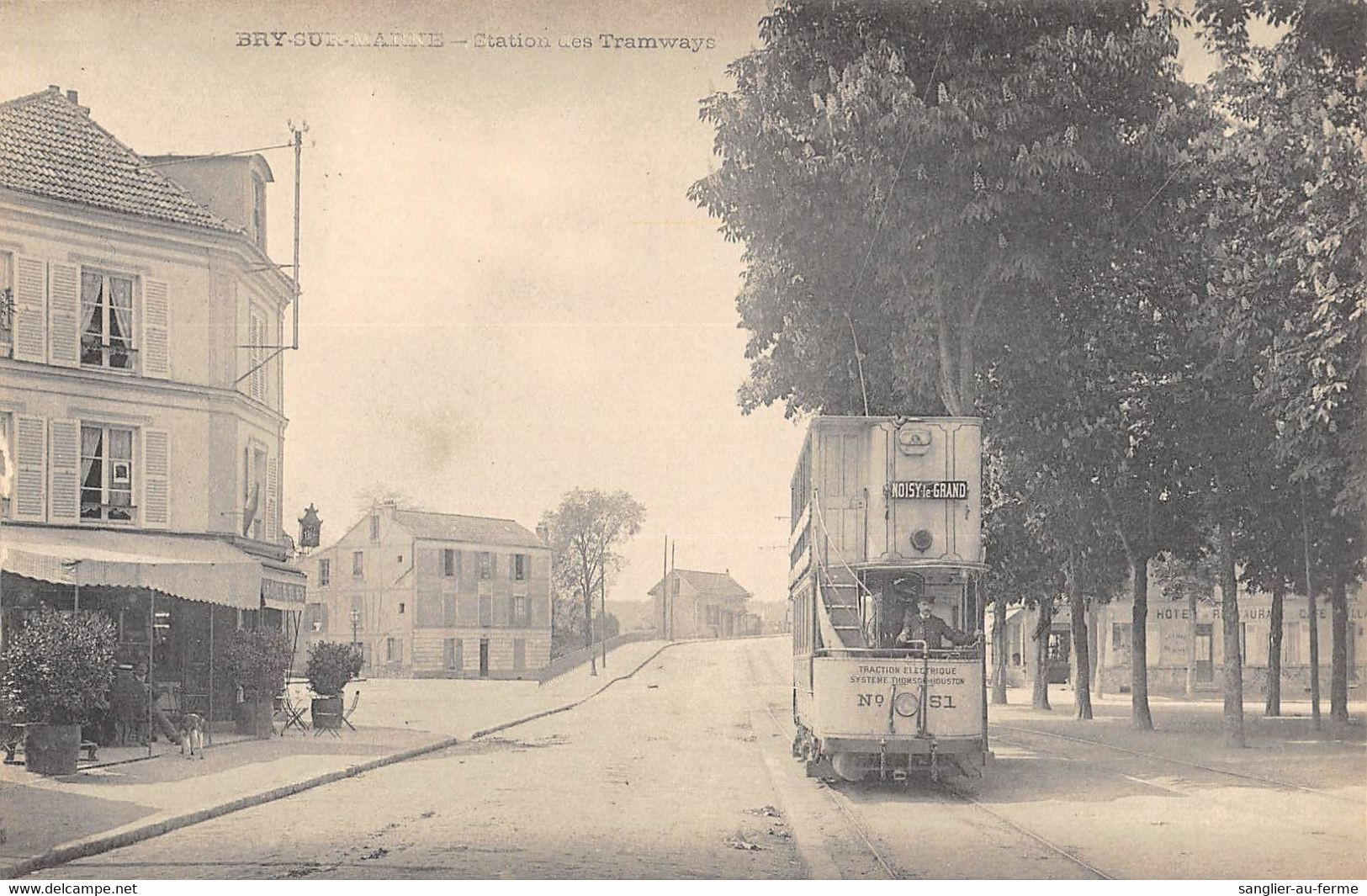 CPA 94 BRY SUR MARNE STATION DES TRAMWAYS  (TRAMWAY - Other & Unclassified