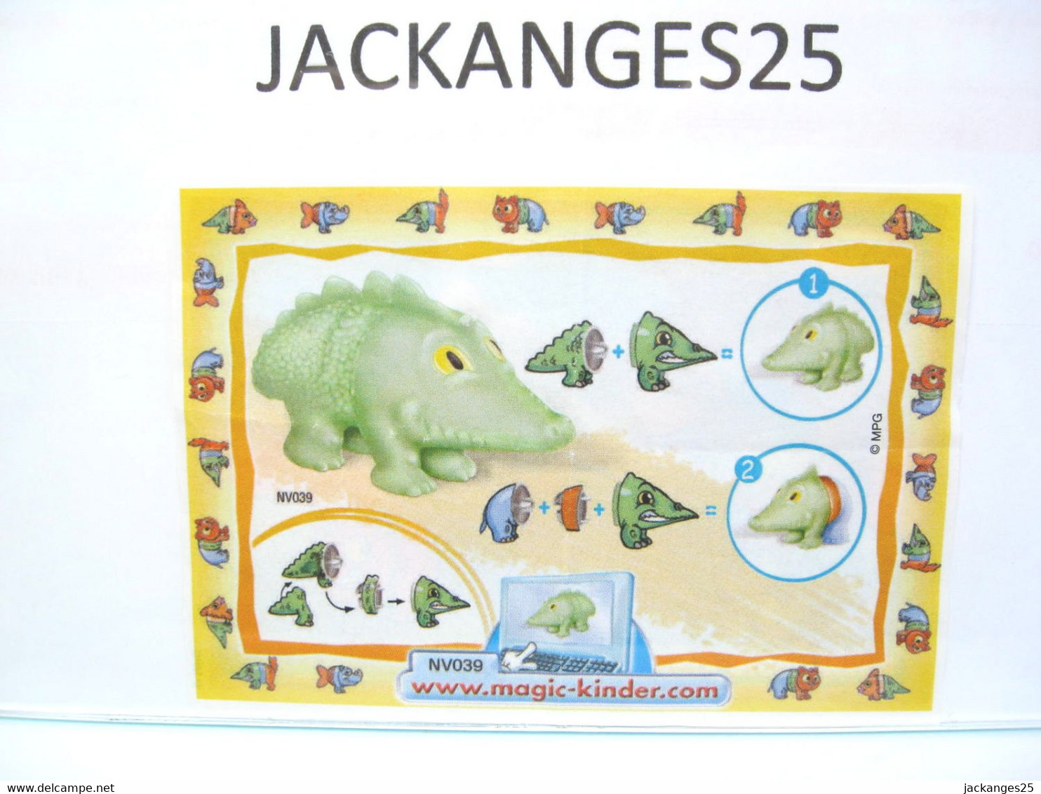 KINDER MPG NV 39 B CROCODILE ANIMAUX NATURE NATOONS TIERE 2008 + BPZ B - Familien