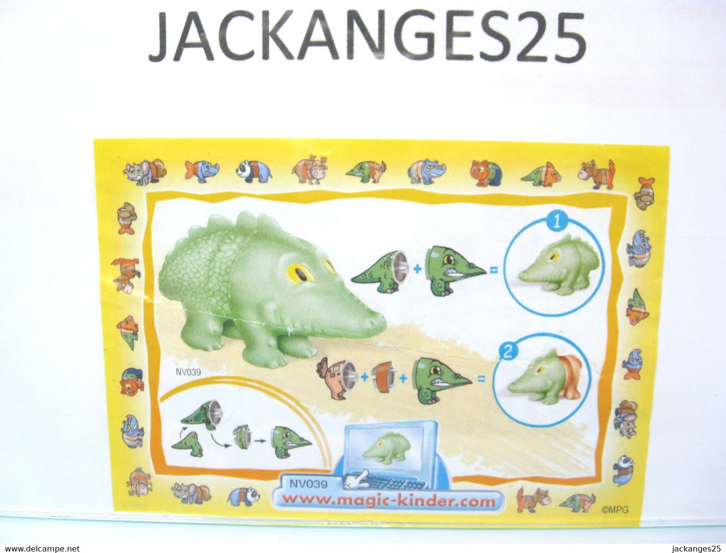 KINDER MPG NV 39 A CROCODILE ANIMAUX NATURE NATOONS TIERE 2008 + BPZ A - Familles