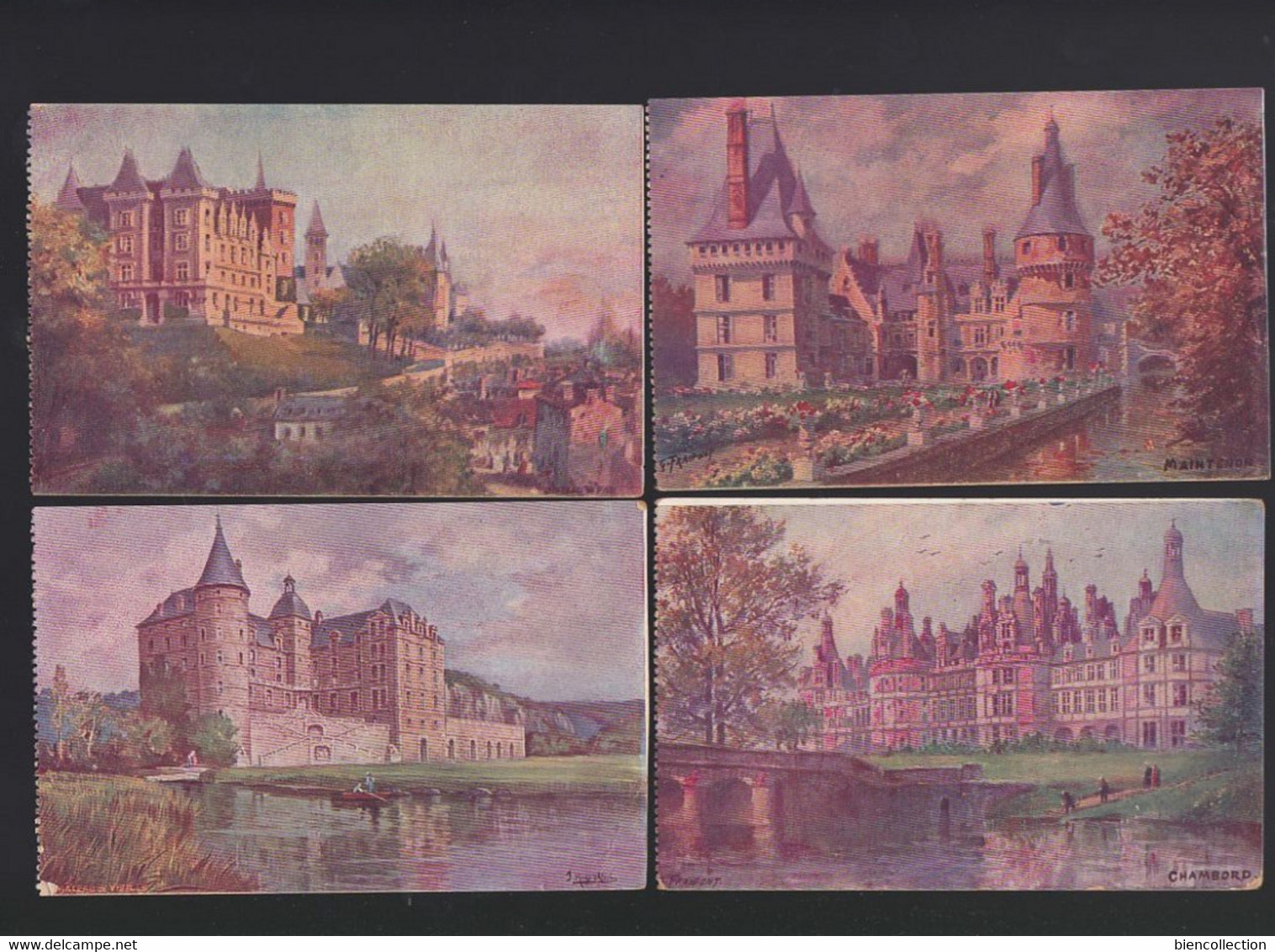 17 Cartes Collection De La Petite Gironde Sur Les Chateaux De France Illustrées Par Hugo D'Alési Et Autres - D'Alési, Hugo