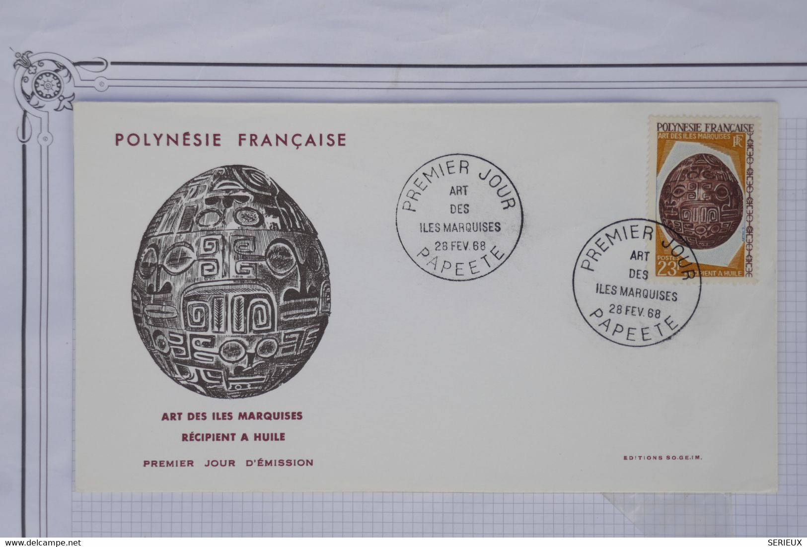 AY3 POLYNESIE  BELLE  LETTRE  FDC  1968   PAPEETE  ++AFFRANCH. PLAISANT - Covers & Documents