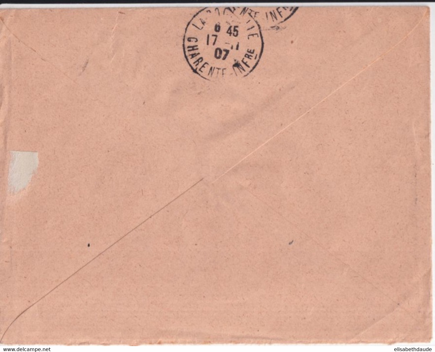 1907 - MAROC CORPS EXPEDITIONNAIRE ! - ENVELOPPE FM De TANGER => LA ROCHELLE - Military Postmarks From 1900 (out Of Wars Periods)