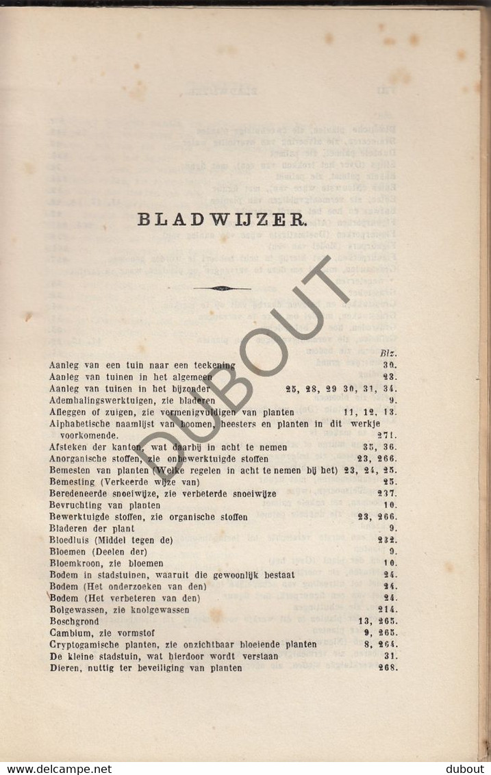 Handboek Aanleg Van Tuinen - J.C. Krook - 1872 - Met Illustraties In De Tekst  (W156) - Antiquariat