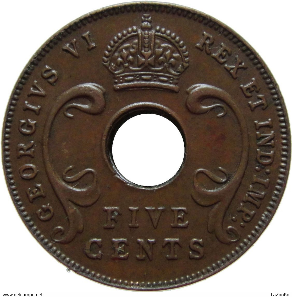 LaZooRo: East Africa 5 Cents 1941 UNC - British Colony