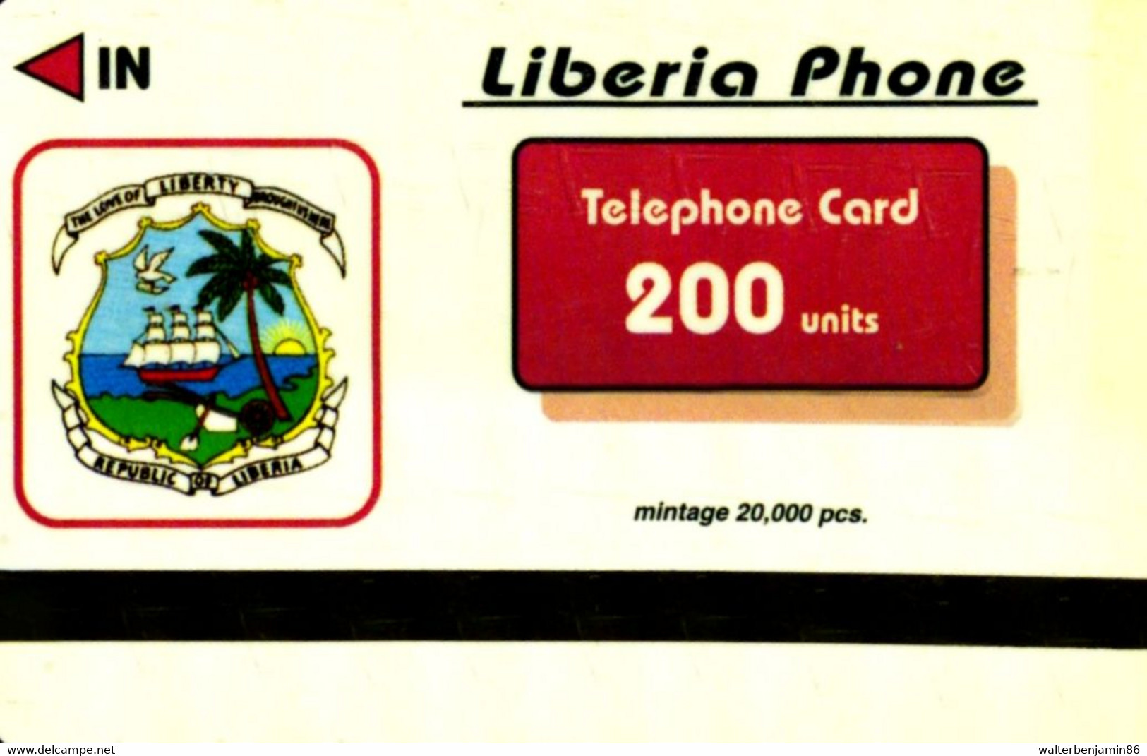 SCHEDA TELEFONICA PHONECARD LIBERA 200 UNITS GIRAFFE - Liberia