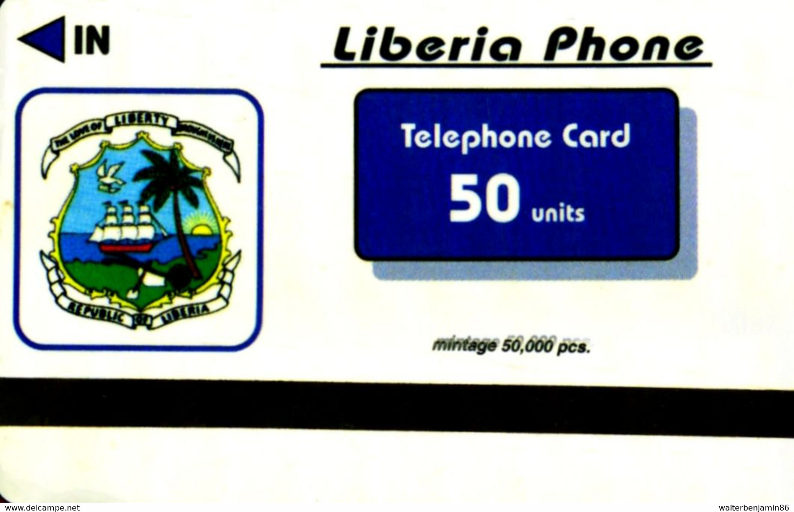 SCHEDA TEEFONICA PHONECARD 50 UNITS FRADE FISH - Liberia