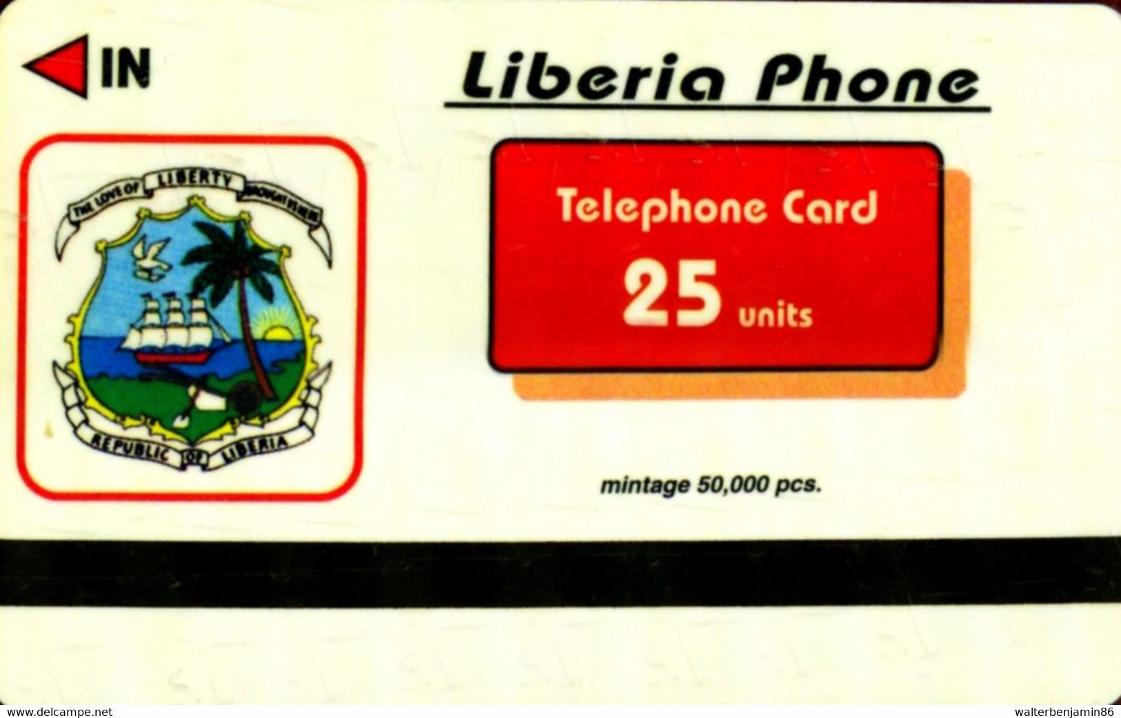 SCHEDA TEEFONICA PHONECARD 25 UNITS DINOSAURUS THEROPODS - Liberia