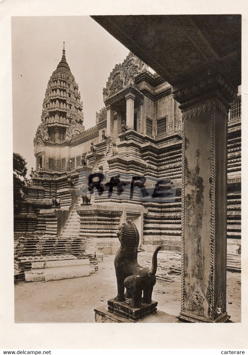 ASIE,ASIA,INDOCHINE FRANCAISE,CAMBODGE,ANGKOR-VAT,cité Impériale Religieuse Khmère,TEMPLE,PHOTO ANCIENNE CHEVOJON,RARE - Cambodge