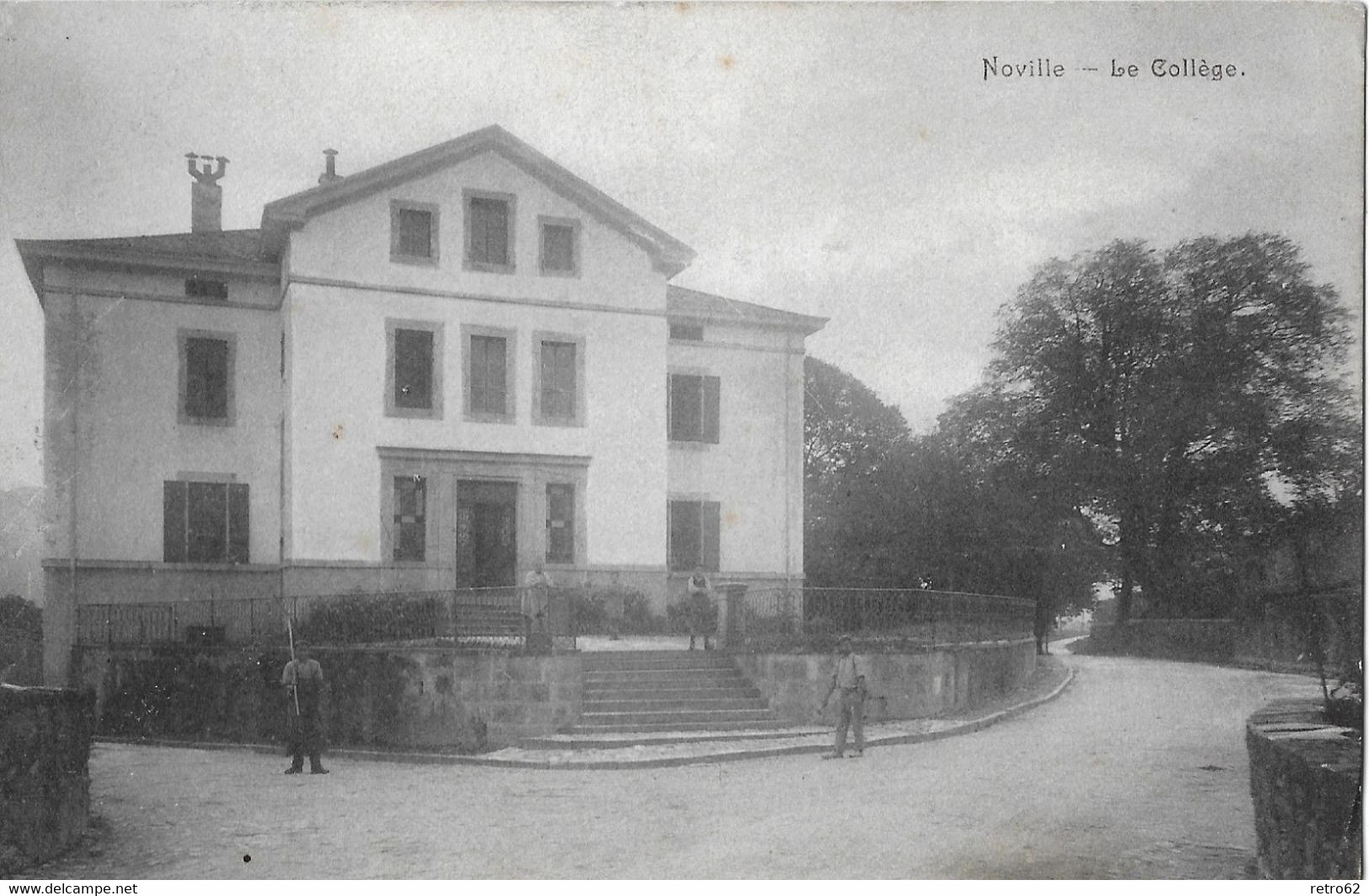 NOVILLE → Le Collège Mit Passanten, Ca.1907 - Noville