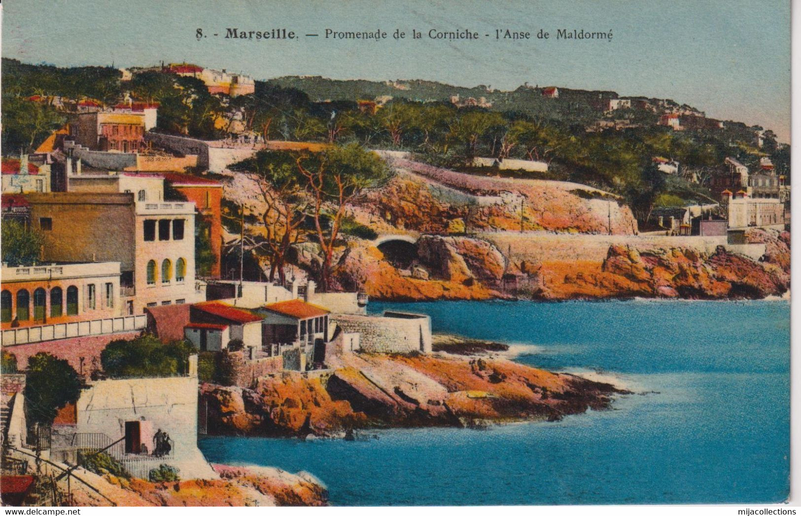 CPA- D 14-MARSEILLE-promenade De La Corniche-l'anse De Maldormé Belles Couleurs - L'Estaque