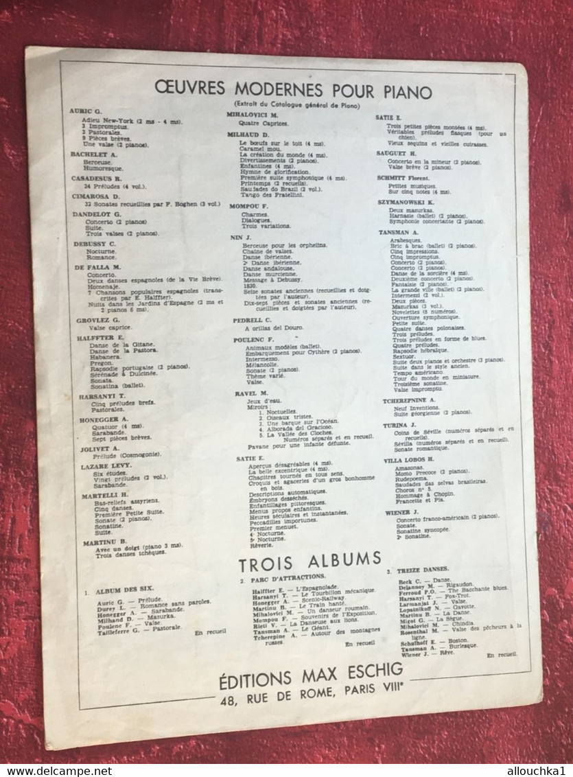 MENUET De J. Paderewski - PIANO.  Éditeur : MAX ESCHIG NON DATE Reliure : Couverture Souple  Bon État-op 14nr1 - D-F