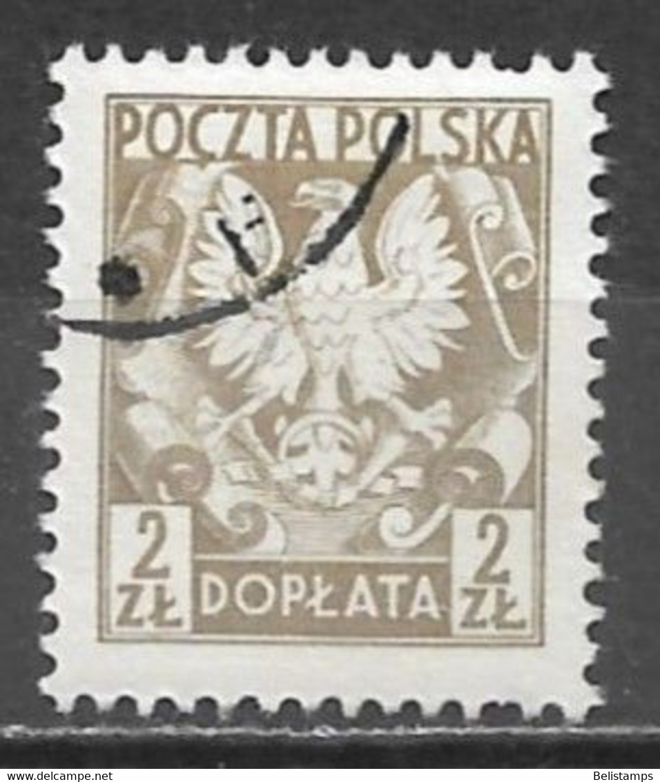 Poland 1953. Scott #J145 (U) Polish Eagle - Strafport