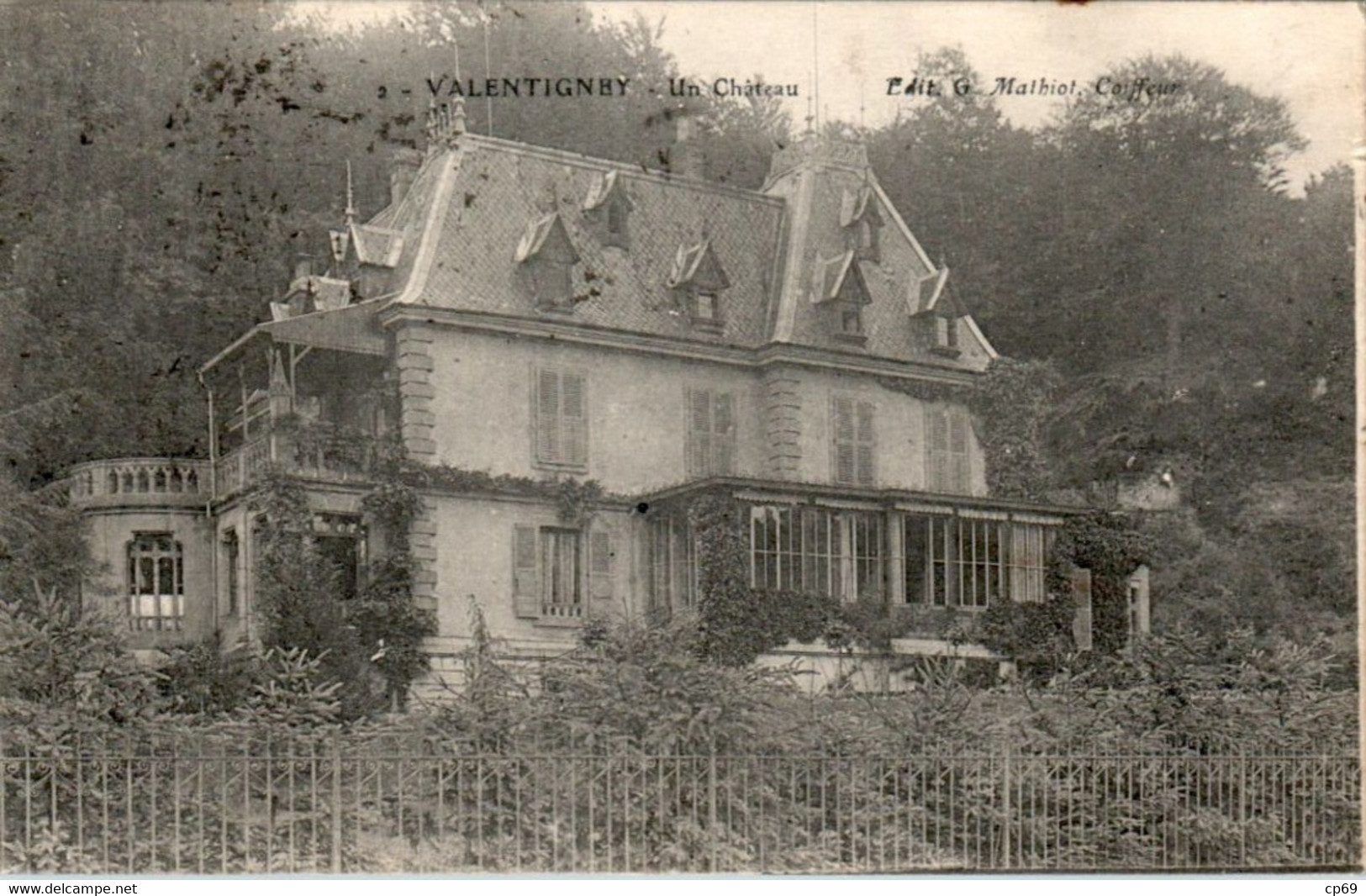 Valentigney Château Castle Castello Doubs 25700 N°2 Cpa Voyagée En 1920 En B.Etat - Valentigney