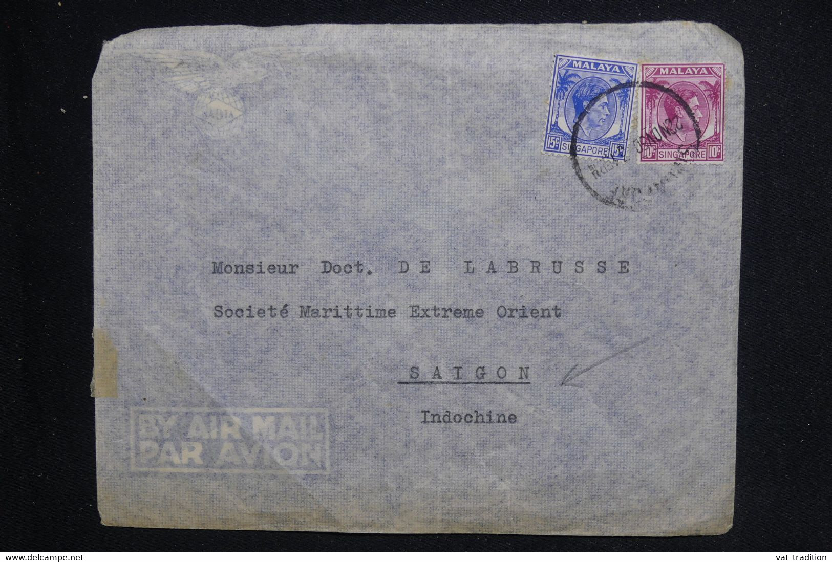 MALAISIE - Enveloppe Pour Saigon En 1950 - L 124545 - Federated Malay States